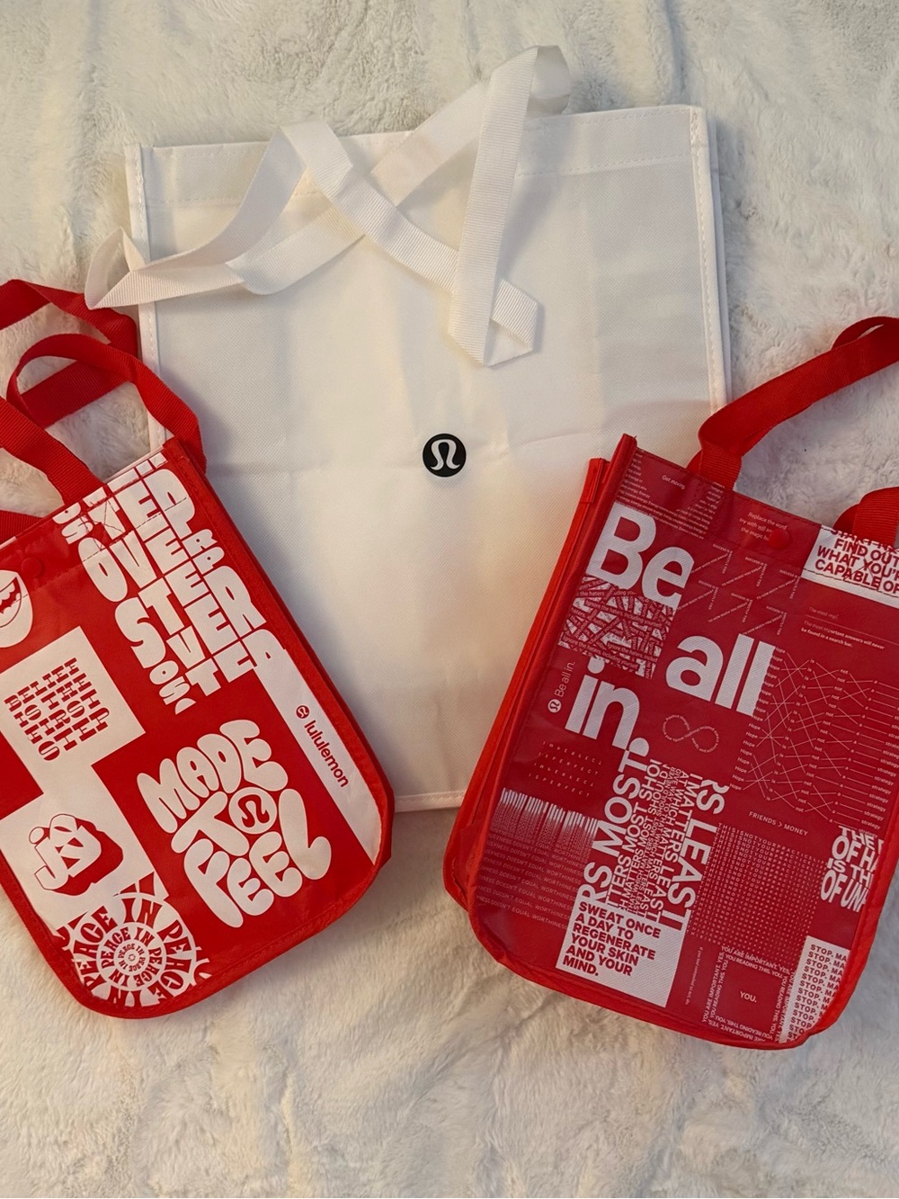 lululemon athletica reusable bags *3